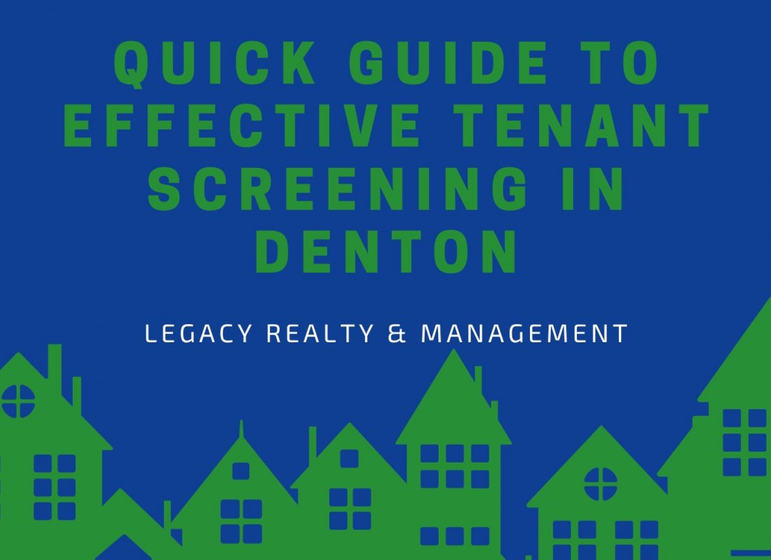 Quick Guide to Effective Tenant Screening in Denton